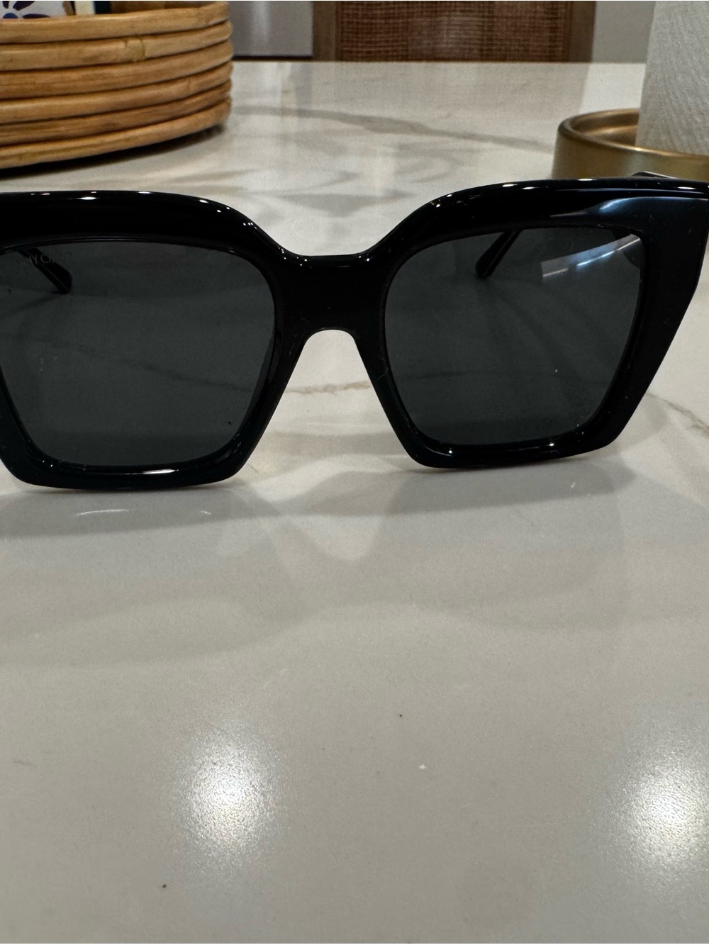 Jimmy Choo Black Square Frame Sunglasses - Women Accessories